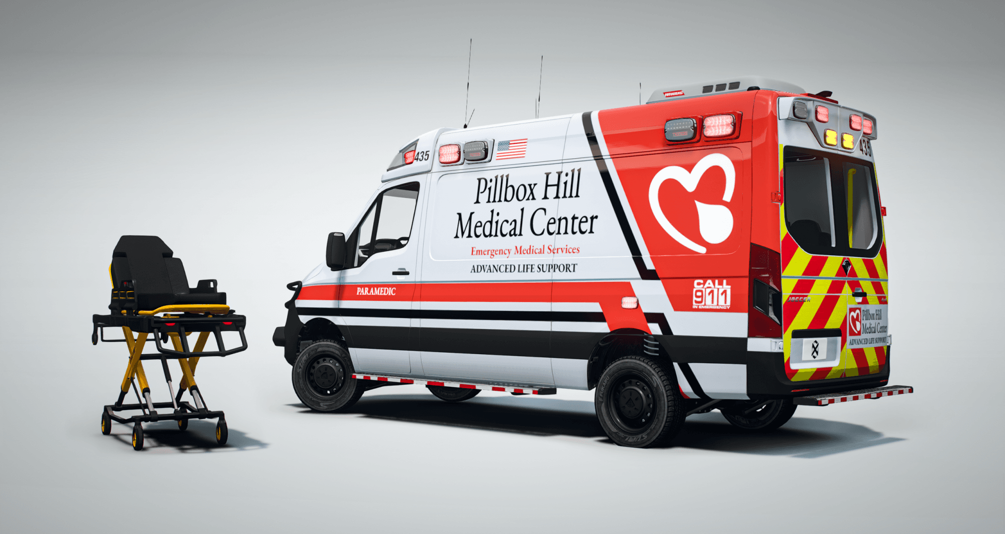 Animated Gurney Stretcher Brute EjectoLift NX