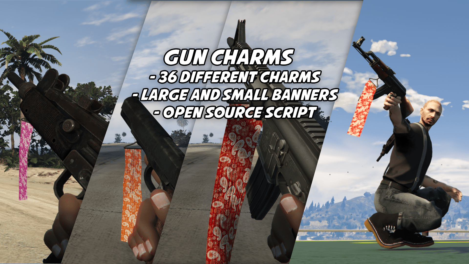 Gun Charms - (36 Gun Charm Banners) product image